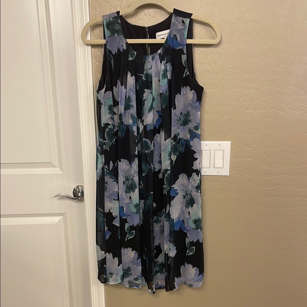 Emma & Michele Blue Midi Sundress for Wedding Guests